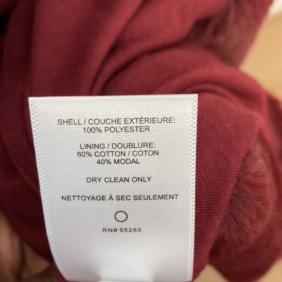 Express Faux Fur Jacket in Burgundy/ Oxblood Color - Picture 7 of 7